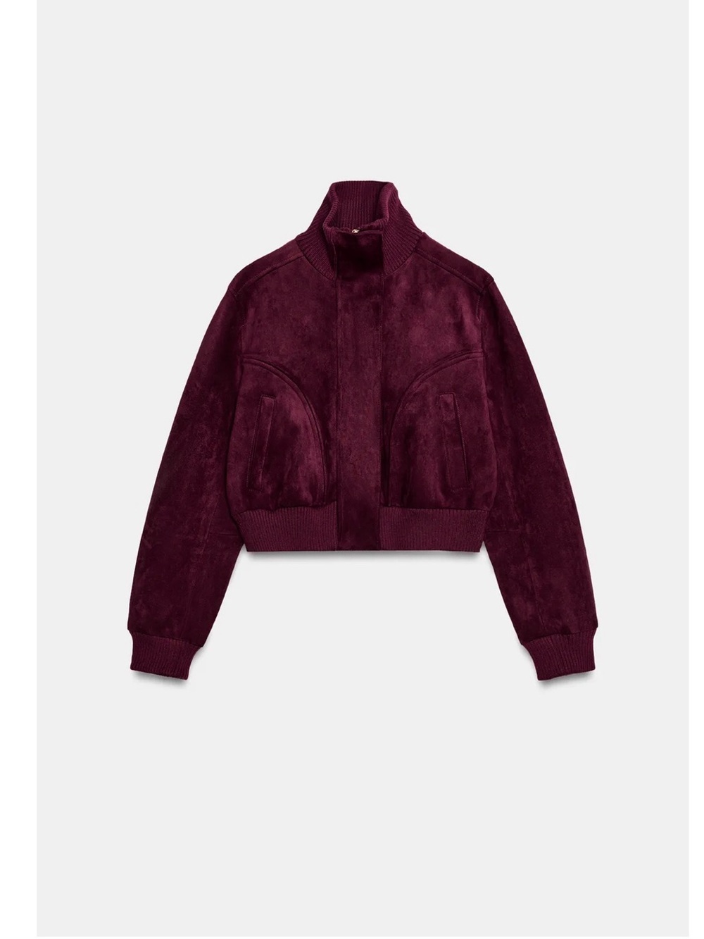 Zara Faux Suede High Neck Jacket Size XS